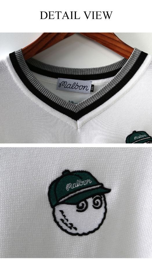 말본[MALBON] 브이넥배색조끼