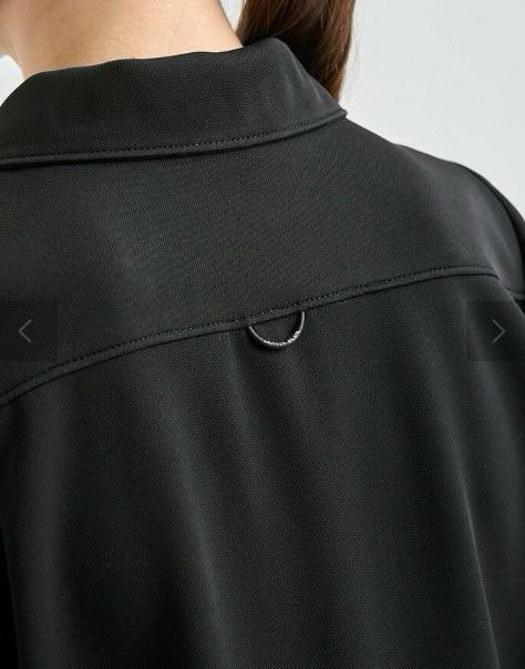 [랑방블랑] 컨트라스트 로고 라인 드레스