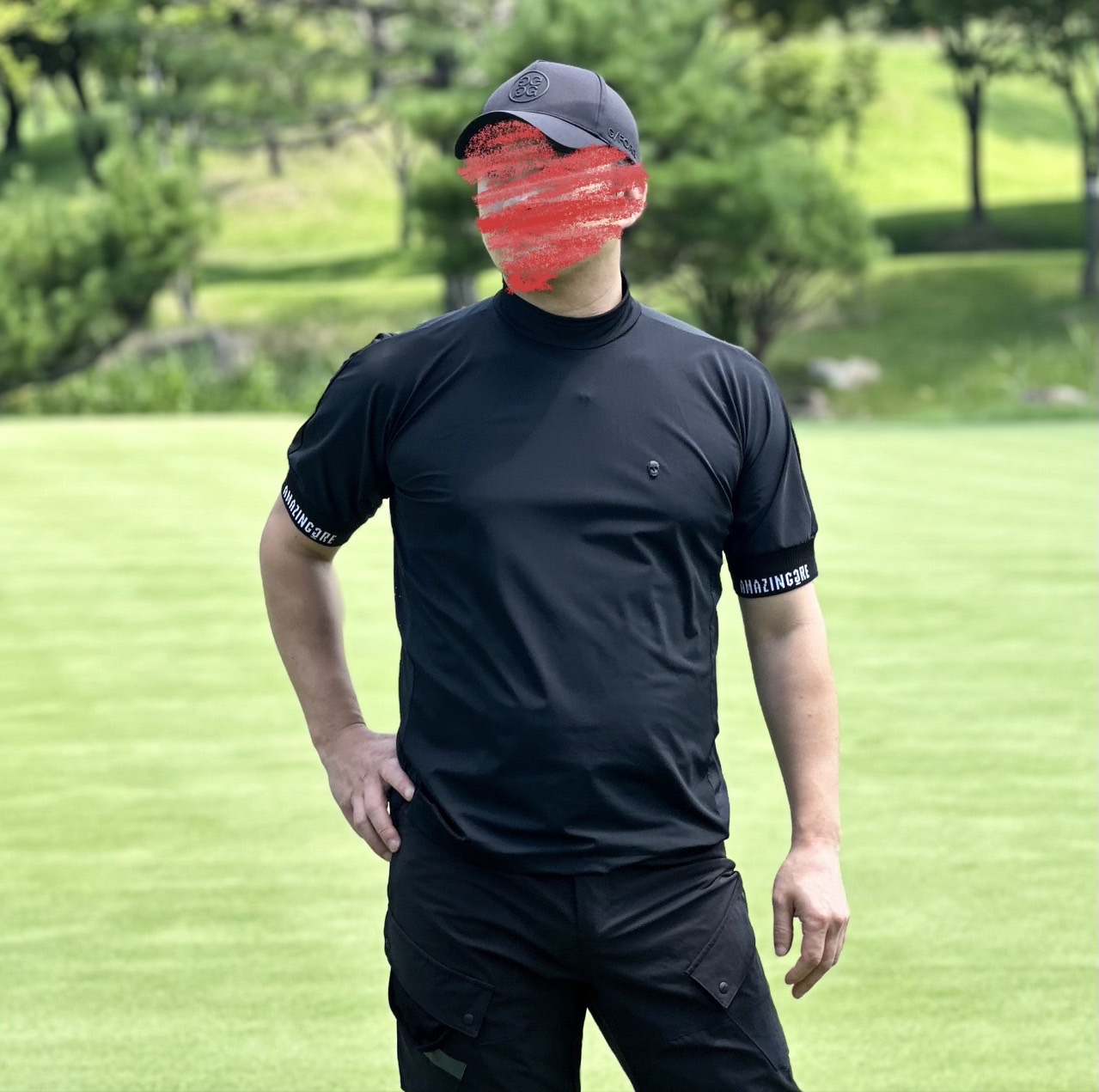 [어메이징크리]	플렉스모션 하이넥 티셔츠