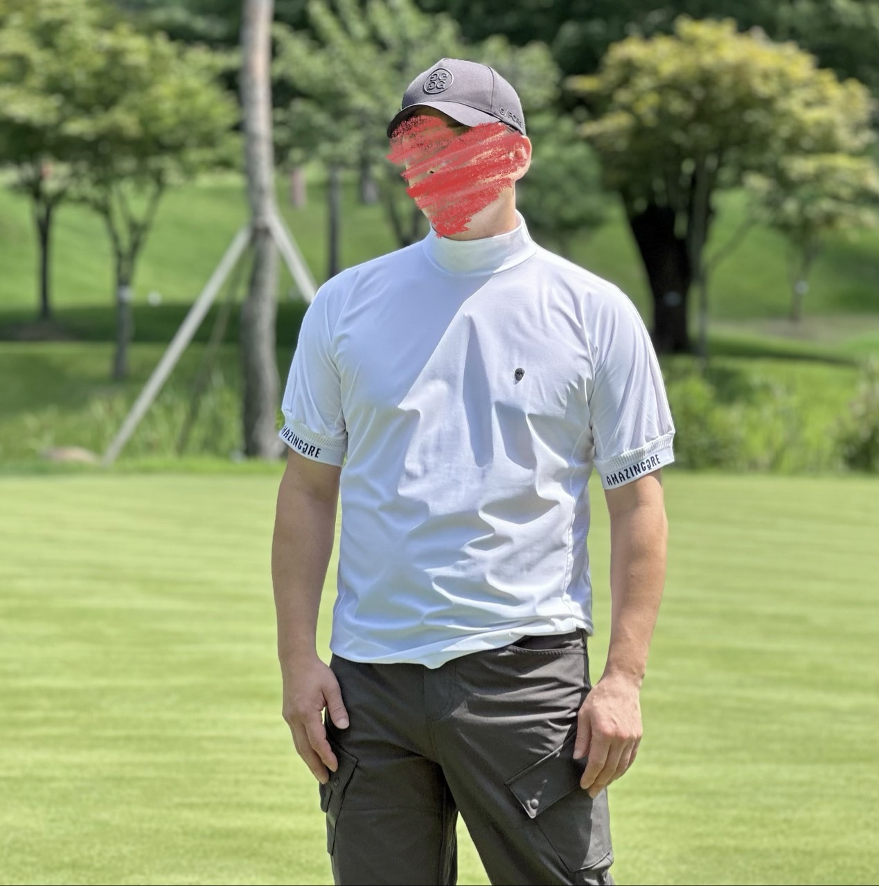 [어메이징크리]	플렉스모션 하이넥 티셔츠