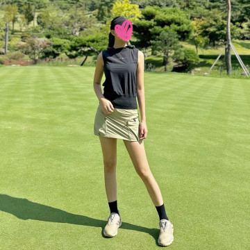 [어메이징크리]	에어서킷 에어홀 카고 스커트