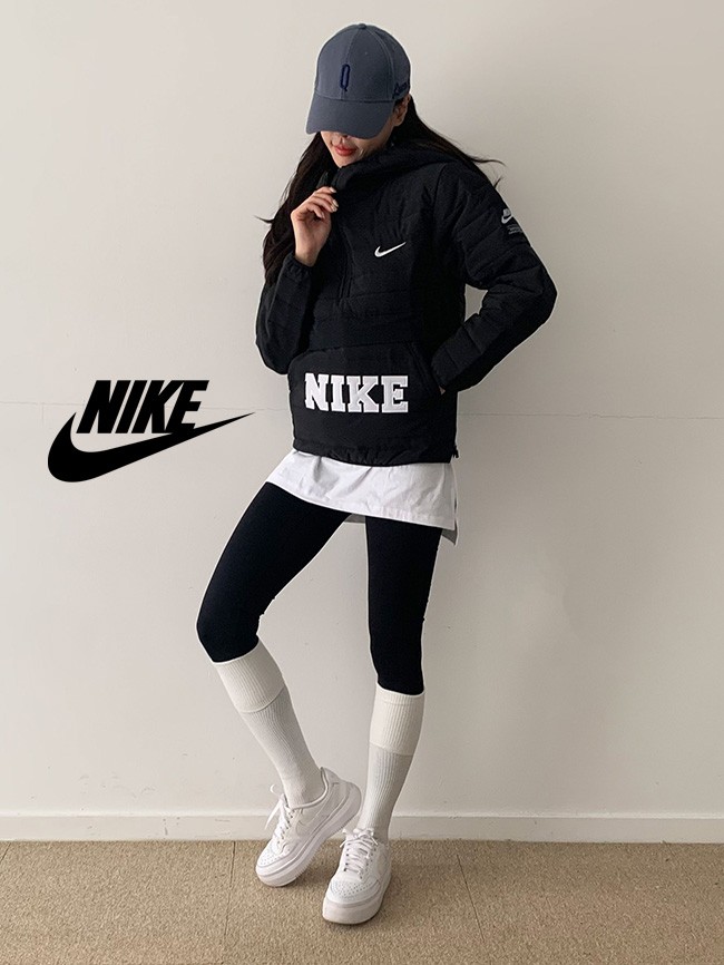 [나이키] 후드패딩반집업